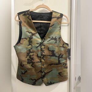 J. Ferrar Waistcoat Vest Men’s Medium Camo